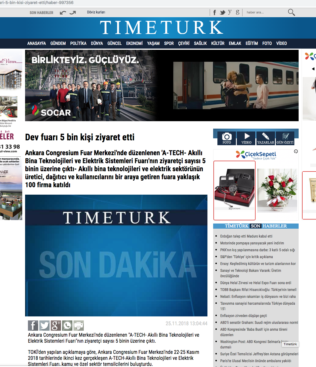MORE THOUSAND VISITORS CAME TO A-TECH FAIR (TIMETURK)